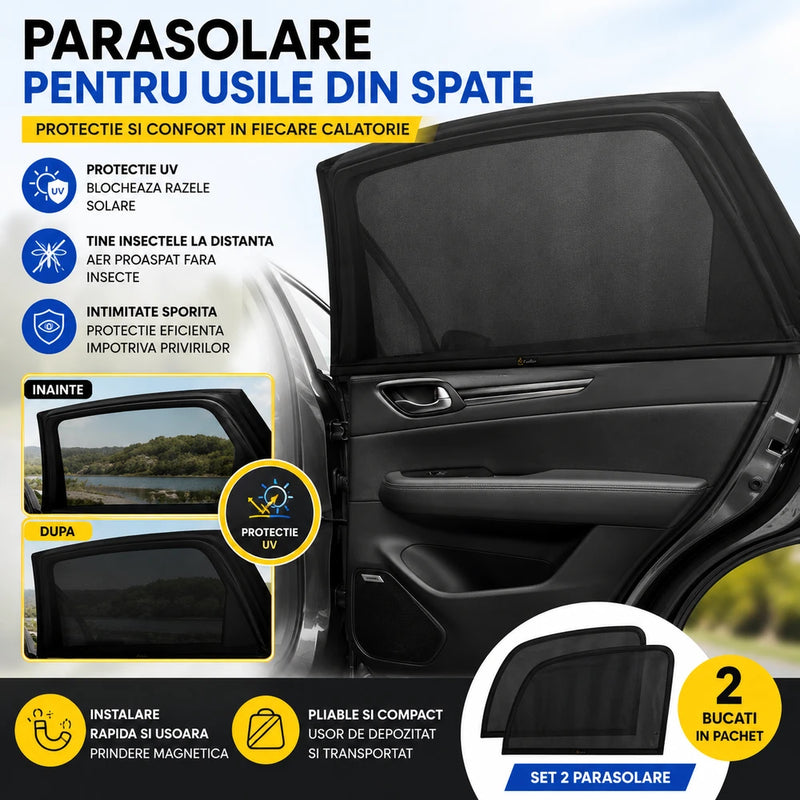 2x Parasolare Auto pentru Bebeluși | SolarPro Universal