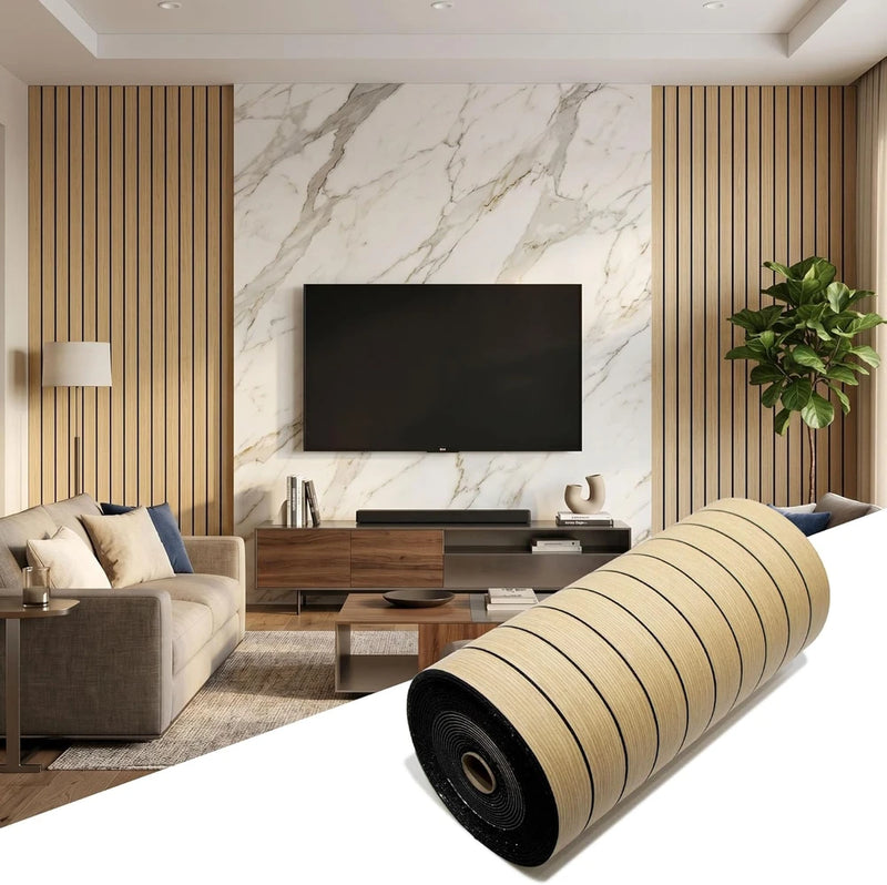 Panou decorativ riflaj lemn 700cm x 30cm
