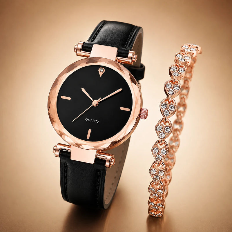 Ceas Elegant Damă + Brățară | LuxuryW22