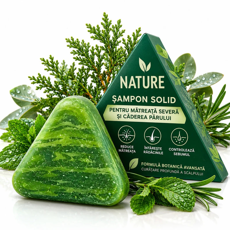 Șampon Solid Natural cu Plante | Mătreață Severă și Căderea Părului