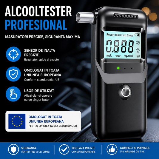 Alcool Tester Portabil SafeDrive© Omologat UE