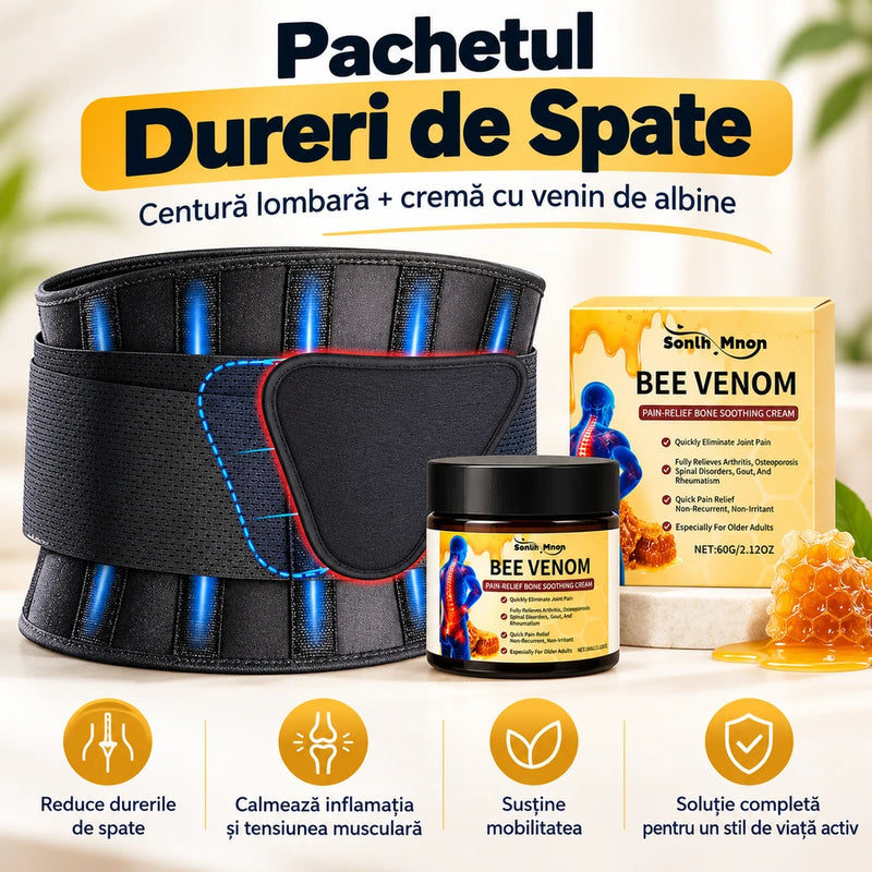 🎁Promo: Pachetul DURERI DE SPATE (centură lombară + cremǎ activǎ)