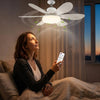 Ventilator de tavan cu bec LED și telecomandă